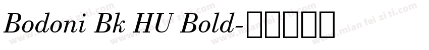 Bodoni Bk HU Bold字体转换